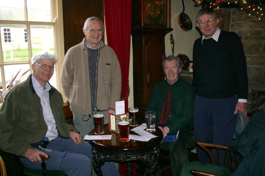 Christmas Lunch at the Rose and Crown, Romaldkirk, - December 2004 (Alan, Bob, Brian and Edward)